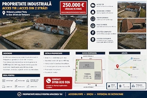 Proprietate industriala, Hale, acces tir, parcare