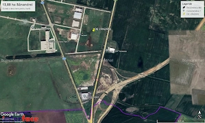 Teren industrial intravilan, Sânandrei   138.167 mp, PUZ pentru hale   logistică   producție - imagine 3