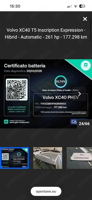 Volvo XC 40 Inscription Expresion hybrid  - imagine 5