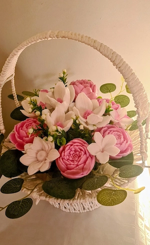 Aranjament floral din săpun 