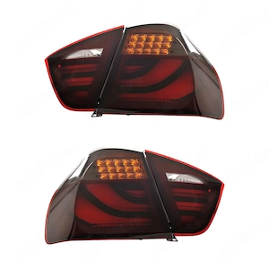 Stop stopuri triple BMW E90 NFL LED BAR rosu fumuriu NOU - imagine 3