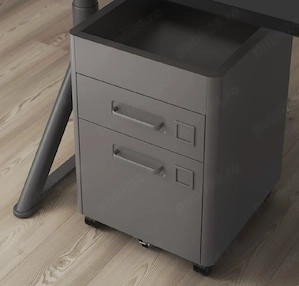 Fișet metalic cu 2 sertare   mobil, ideal pentru birou sau acasă Ikea Idasen - imagine 1