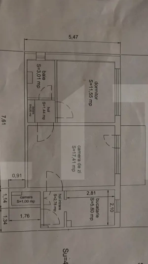 Apartament cu 2 camere, 44 mp, zona Simeria - imagine 8