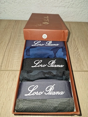 Boxeri Loro Piano Blue Black Grey 