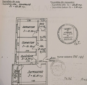 Apartament 3 camere decomandat | Vedere spre lac | Tomis Nord   Piața Cireșica | 68 mp | Mobilat   - imagine 7