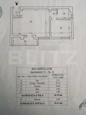 Apartament de vanzare, 46 mp, zona Bucium - imagine 9