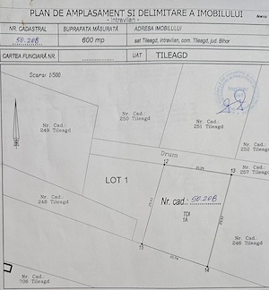 Vând Urgent Teren intravilan 600 m p  în Tileagd  - imagine 2