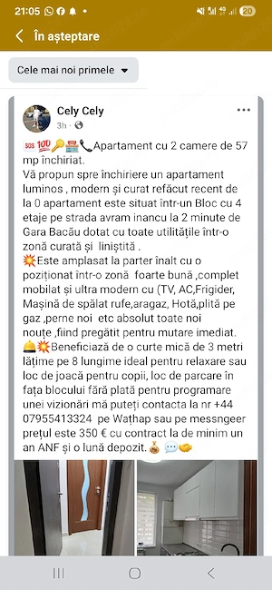 De închiriat apartament cu 2 camere de 57mp - imagine 5