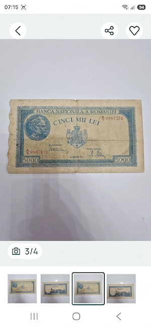 Bacnotă 1945 an.