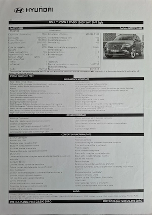 Hyundai Tucson 1.6 l 150 CP 2WD 6MT Style - imagine 2