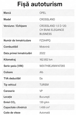 Opel Crossland Automat 2022 - imagine 3