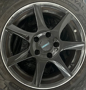 Jante Dezent Black 5x112 R16  ET22 6.5J senzori presiune valve metalice - imagine 3