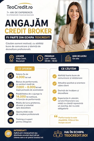 Consultant Credit si Solutii Financiare