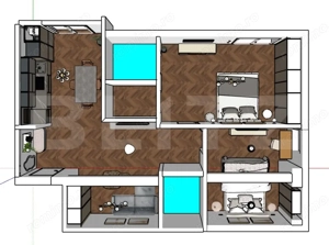 Apartament 3 camere Premium | 2 Balcoane | Parcare | Zona ISU - imagine 8