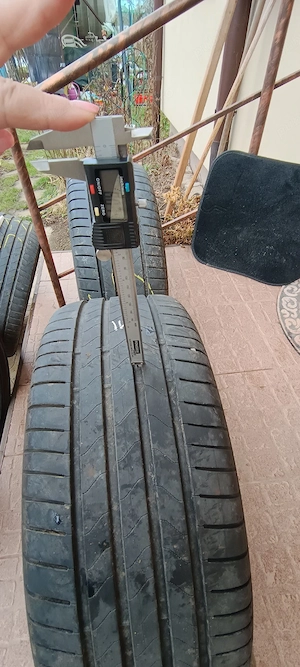 Vând anvelope 4 anvelope vară BRIDGESTONE TURANZA 6 - 225/45 R17 91 Yși jante aliaj DEZENT 17 inch  - imagine 7