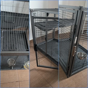 Pachet complet cusca Vevor cu etaj pentru chinchilla, iepuri, dihori, rozatoare - imagine 3