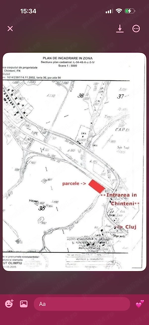 Vând teren în comuna chinteni județul Cluj napoca  - imagine 3