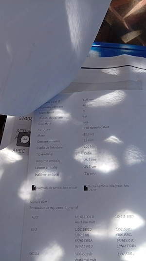 Discuri+plăcuțe frînă Seat Ibiza 2010 benzina ,1,4 mpi,scurtay - imagine 6