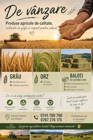 Vand produsele disponibile in afis 