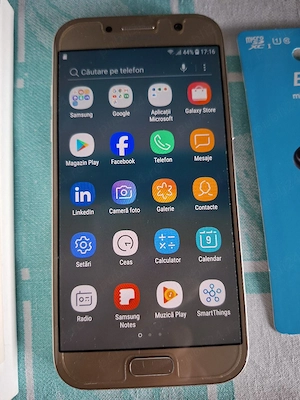 Samsung A5 2017 Gold + card 64Gb + husa - imagine 3