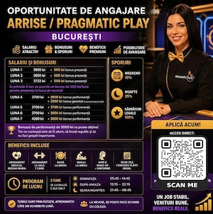 Oportunitate de job cu salariu peste medie în București! Scapă de joburile plictisitoare!