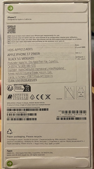 Iphone 17 black sigilat cu factura