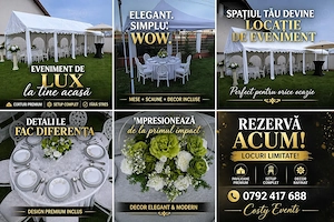 Corturi si pavilioane evenimente petreceri private,nunti si botez