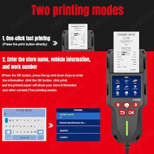 KONNWEI KW700 - Analizor / Tester Baterie Auto 12V / 24V Profesional cu Imprimanta Integrata - NOU - imagine 7