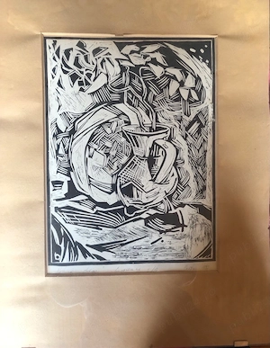 Vând linogravură