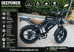 Bicicletă Electrică DEEPOWER   Putere. Stil. Libertate.
