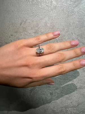 Inel de logodnă aur 18K cu diamant de laborator 3ct   certificat IG