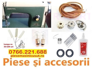 Piese si accesorii pt masina de cusut Ileana Cugir - Curea piele, ace, suveica, ulei, graifer, etc