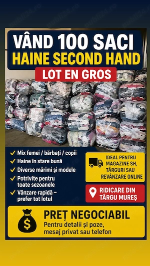 Vând lot saci de haine în stare bună!