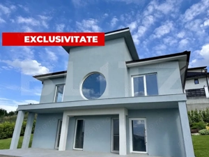 EXCLUSIV: Casă modernă, terasă panoramică, teren 500 mp, Apahida