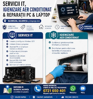 Servicii IT | Reparații PC & Laptop | Igienizare AC | Slobozia