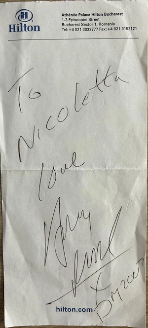 Autograf original Andy Fletcher Depeche Mode   2007 piesa rara de colectie