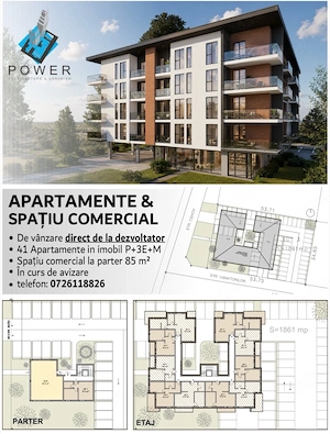 Proprietar - vand teren + proiect, 41 apartamente, P+3E+Er M, zona Giroc -Tmisoara