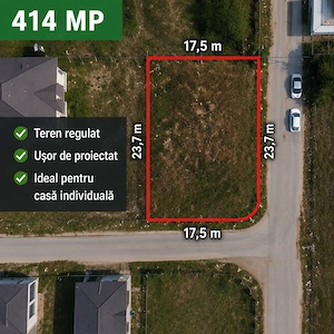 Teren intravilan 414 mp   Cartier Allegria Residence, Popești-Leordeni  Șoseaua Olteniței Nr 146 - imagine 2