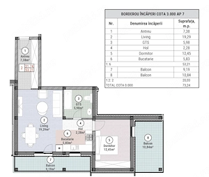 Apartament 2 camere 53 mp Mosnita Noua