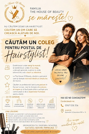 Căutăm Hair Stylist, Timișoara 