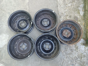 Set 4+1 Jante Tabla R15 Dacia Logan 1 / Renault 4x100 (185/65/15) + Capace - imagine 3
