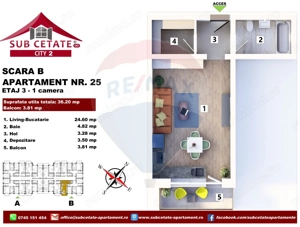 Garsoniera de vanzare Subcetate City-Green Residence - imagine 17