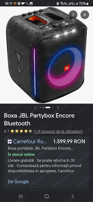 Boxa activa  jbl noua