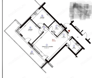 Apartament semidecomandat, 66 mp, 2 bai, terasa 21 mp, garaj, zona Vivo - imagine 8