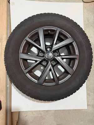 Set 4 Roți Iarnă R16 Mazda CX-30/CX-3 –Jante Borbet V + Anvelope Bridgestone DOT 2022 + Senzori TPMS - imagine 3