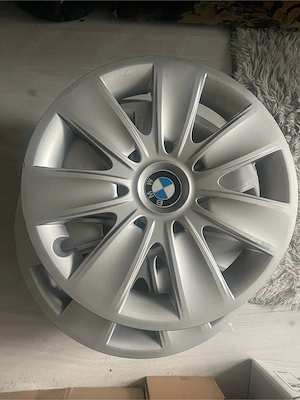 Set capace BMW pentru jante tabla 16 adanci, originale BMW   - imagine 3
