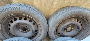 et 4 jante otel + anvelope iarna 205/55/R16 91H/94H Bridgestone / UNIROYAL, DOT 2021/2023 - imagine 2