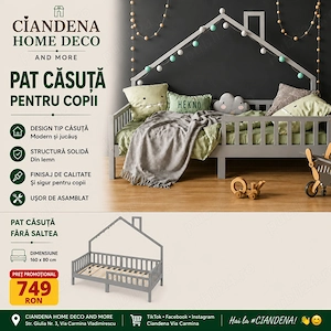 Pat tip căsută Gri