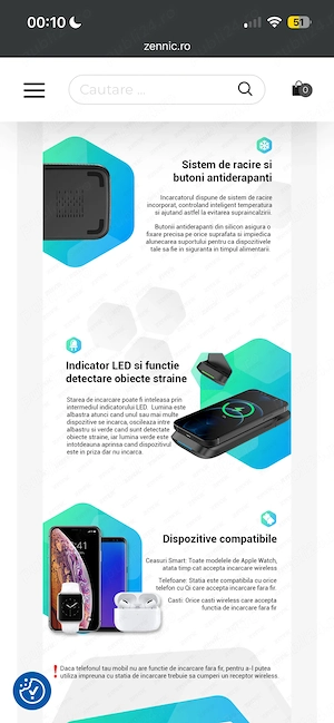 Incarcator wireless 3 in 1