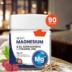 Complex Magneziu 14 in 1 !!! Bisglicinat + Citrat+ Ashwaghanda, L- Theanina, Vit D3, Zinc !
